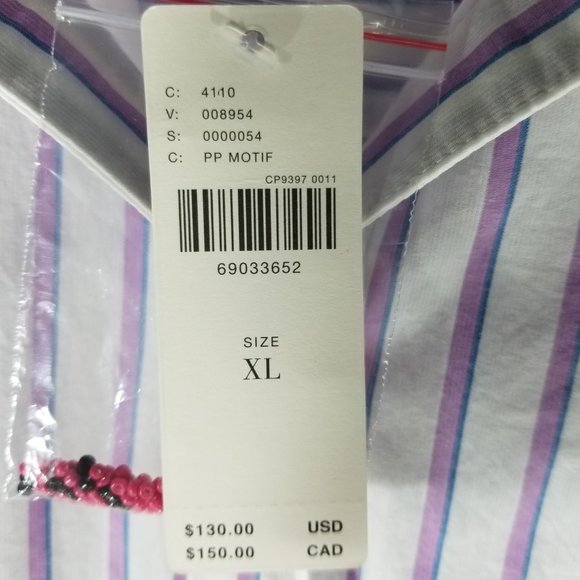 Anthropologie Maeve Butterfly Embroidered Slim Button Down -MEDIUM or XL - NWT - Picture 6 of 9